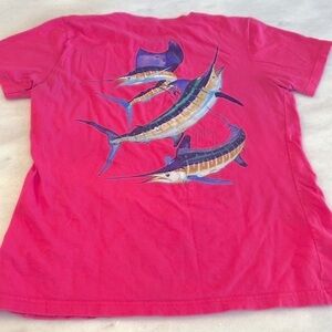 Guy Harvey Women's Medium Pink Shirt with fish design